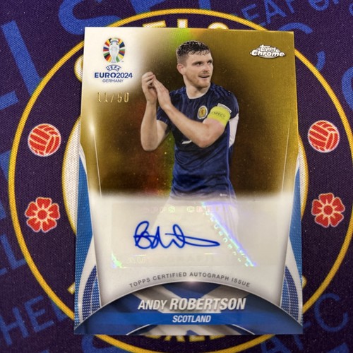 Andy Robertson 2024 Topps Cromo UEFA Euro Gold /50