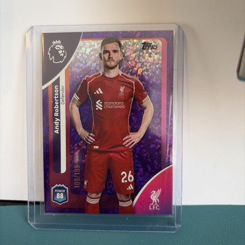 Andy Robertson 2025 Topps Premier League Purple Sparkle /199