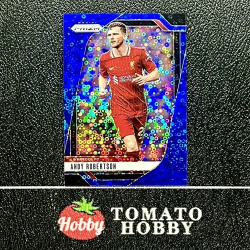 Andy Robertson 2024 Panini Prizm Premier League Azul Refractor /99