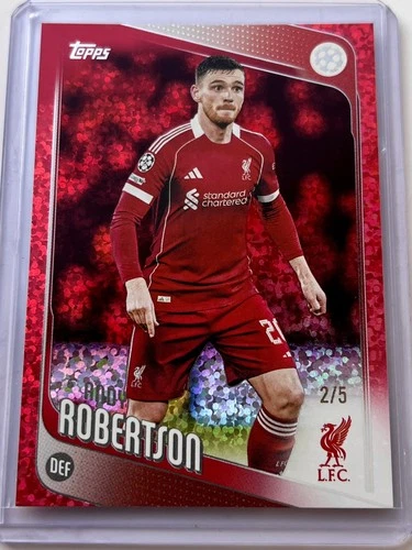 Andy Robertson 2025 Topps UCC Flagship Red Speckle /5