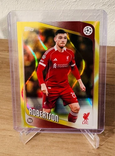 Andy Robertson 2025 Topps UCC Flagship Yellow FlowFractor