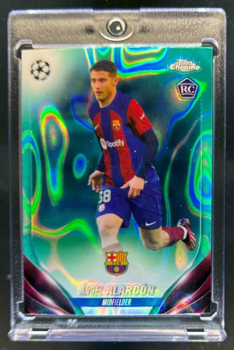 Angel Alarcon 2023 Topps Chrome UEFA Aqua Lava Refractor #147