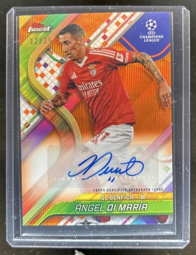 Angel Di Maria 2024 Topps Finest Orange Refractor /25