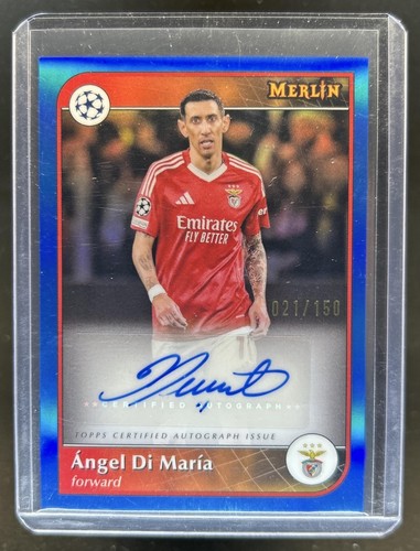 Angel Di Maria 2024 Topps Merlin Chrome Blue Refractor /150