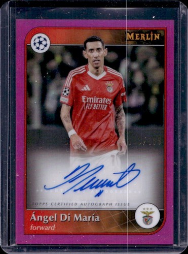 Angel Di Maria 2024 Topps Merlin Chrome Pink Refractor /199