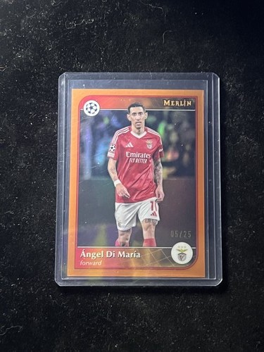 Angel Di Maria 2024 Topps Merlin Chrome UCC Orange Refractor /25