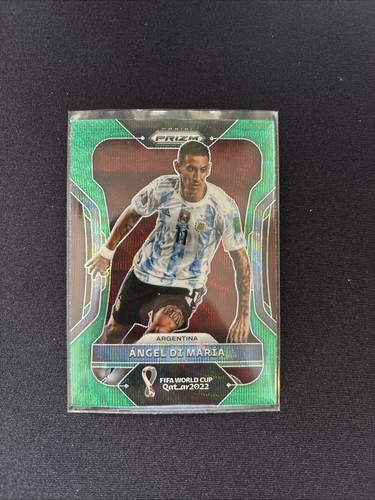 Angel Di Maria 2022 Panini Prizm World Cup Green Wave