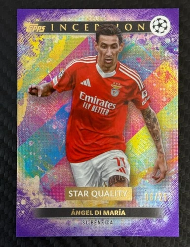 Angel Di Maria 2024 Topps Inception UCC Purple Foil /25
