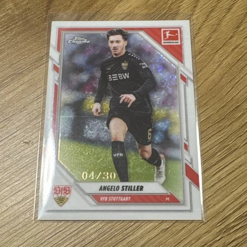 Angelo Stiller 2026 Topps Bundesliga Chrome White Refractor /30