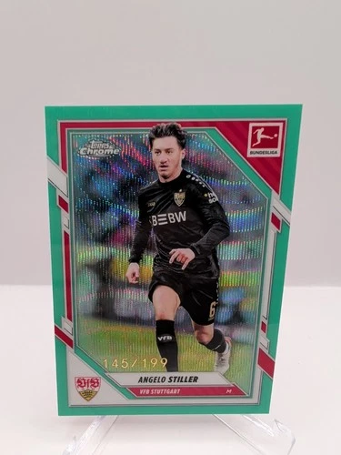 Angelo Stiller 2025 Topps Chrome Aqua Wave /199