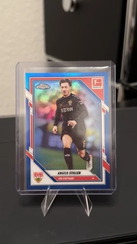 Angelo Stiller 2025 Topps Chrome Bundesliga Blue /150