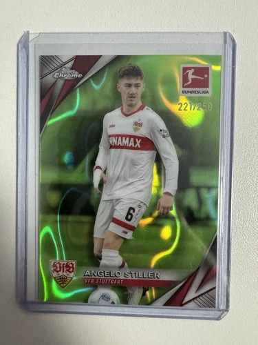 Angelo Stiller 2024 Topps Chrome Bundesliga Green Lava Refractor /250