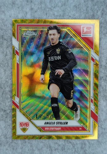 Angelo Stiller 2025 Topps Chrome Gold Wave /50