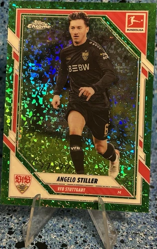 Angelo Stiller 2025 Topps Chrome Green Sparkle /99