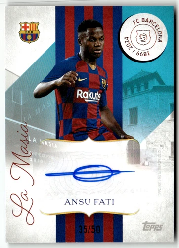 Ansu Fati 2025 Topps Barcelona 125 Year Legacy Blue /50
