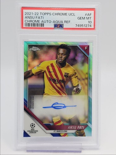 Ansu Fati 2021 Topps Chrome Aqua /199