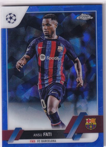 Ansu Fati 2022 Topps Chrome Champions League Sapphire Refractor