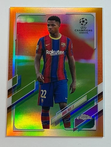 Ansu Fati 2020 Topps Chrome Orange Refractor /25