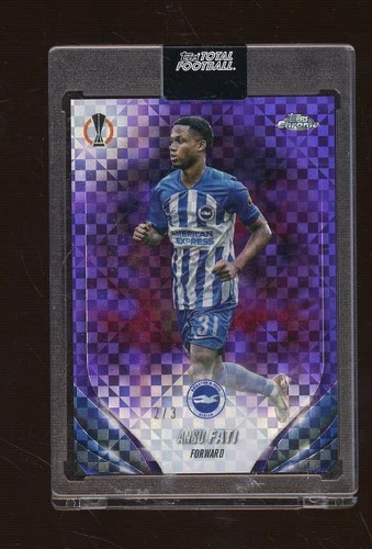 Ansu Fati 2023 Topps Chrome Purple X-Fractor /3