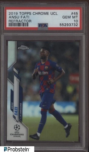 Ansu Fati 2019 Topps Chrome Refractor
