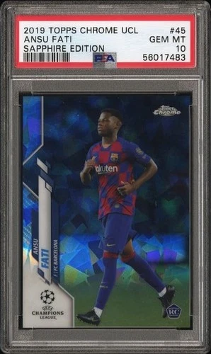 Ansu Fati 2019 Topps Chrome Sapphire Edition