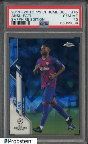 Ansu Fati 2019 Topps Chrome UCL Sapphire Edition