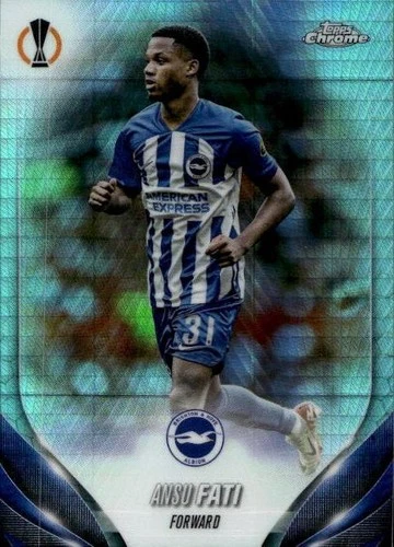 Ansu Fati 2023 Topps Chrome UEFA Club Competitions Aqua Prism /21