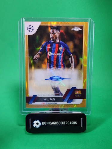 Ansu Fati 2023 Topps Chrome UEFA Gold Lava