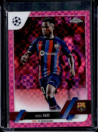 Ansu Fati 2022 Topps Chrome UEFA Pink X Fractor /250