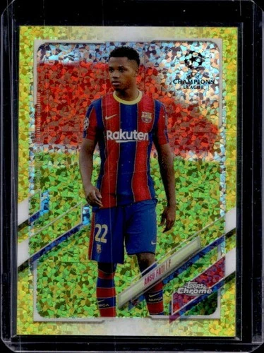 Ansu Fati 2020 Topps Chrome Yellow Mini Diamond /299