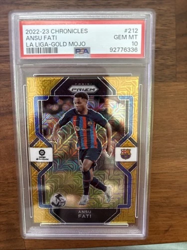 Ansu Fati 2022 Panini Chronicles Gold Mojo /10