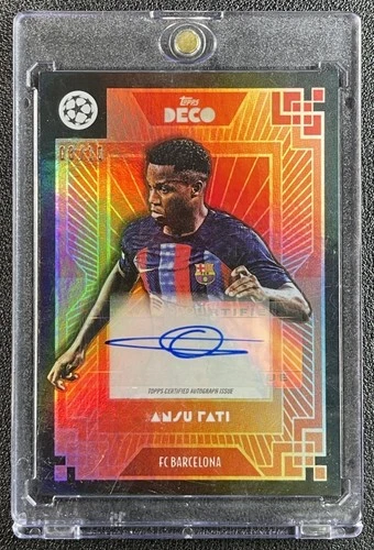 Ansu Fati 2021 Topps Deco UCL Black Foil /10