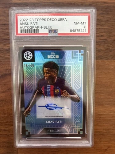 Ansu Fati 2021 Topps Deco UCL Blue /49