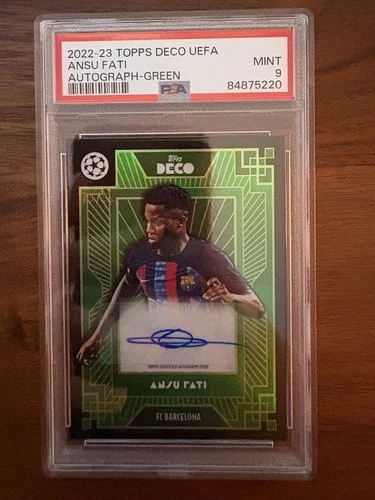 Ansu Fati 2021 Topps Deco UCL Green /99