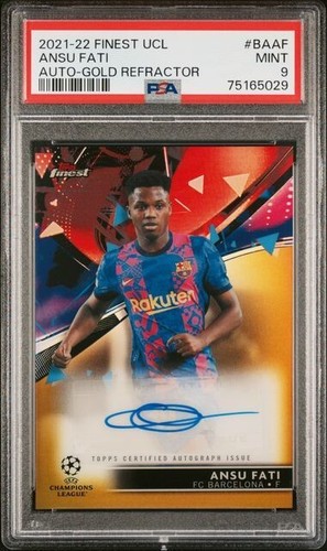 Ansu Fati 2021 Topps Finest Gold Refractor /50