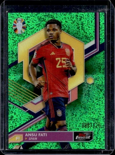 Ansu Fati 2023 Topps Finest Green Refractor /125