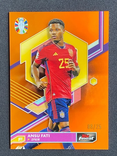 Ansu Fati 2023 Topps Finest Orange Refractor /25