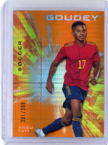 Ansu Fati 2021 Panini Goodwin Champions Orange Prism /399