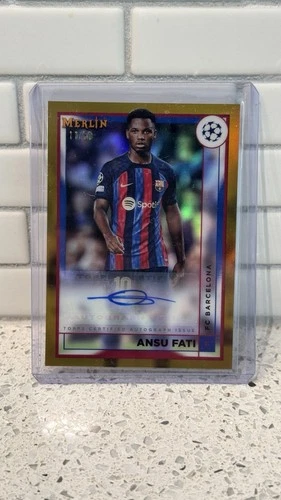 Ansu Fati 2022 Topps Merlin Chrome Gold Refractor /50