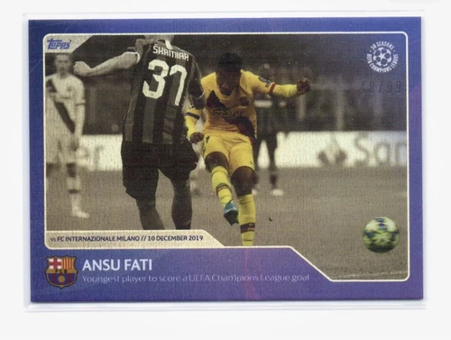 Ansu Fati 2020 Topps Merlin Chrome Refractor /99