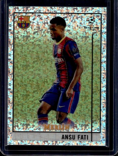 Ansu Fati 2020 Topps Merlin Chrome UEFA Refractor Speckle /150