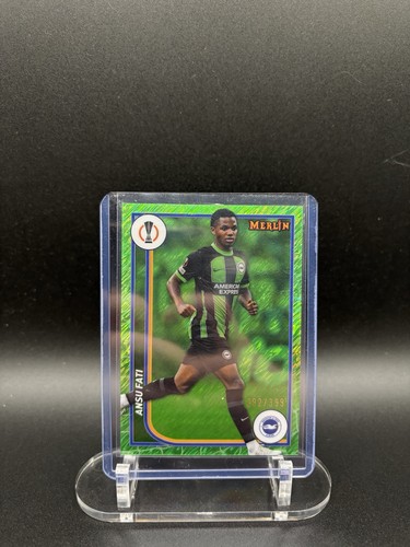 Ansu Fati 2024 Topps Merlin UEFA Club Competitions Neon Green Refractor /399