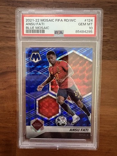Ansu Fati 2021 Panini Mosaic Blue Prizm /99