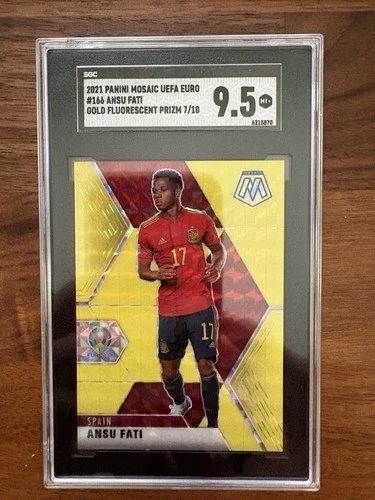 Ansu Fati 2021 Panini Mosaic Gold Mosaic /10