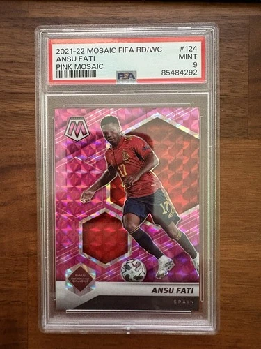 Ansu Fati 2021 Panini Mosaic Pink Mosaic Prizm /25