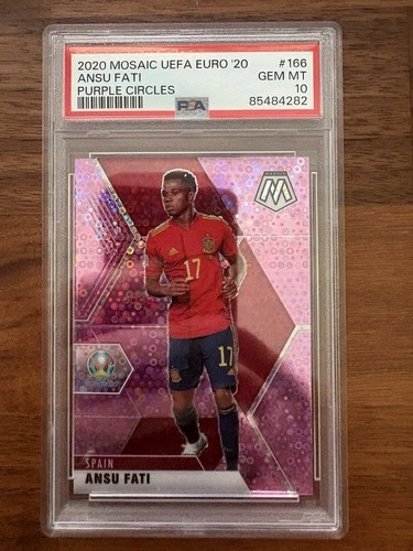 Ansu Fati 2019 Panini Mosaic Purple Circles Prizm /49