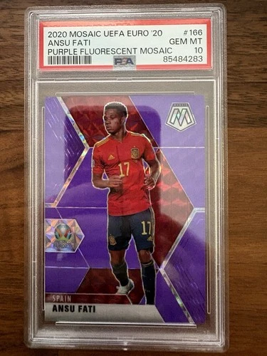 Ansu Fati 2021 Panini Mosaic UEFA EURO 2020 Purple Mosaic /70