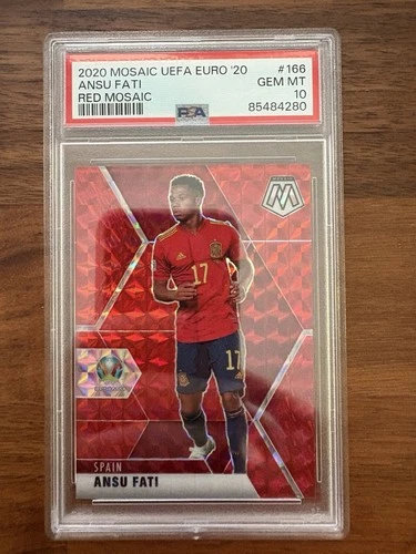 Ansu Fati 2019 Panini Mosaic UEFA Euro 2020 Red Prizm