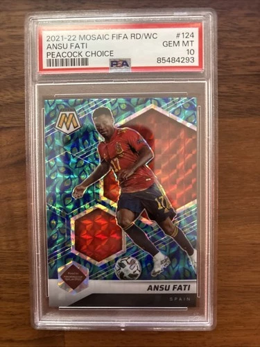 Ansu Fati 2021 Panini Mosaic World Cup Peacock Prizm /124