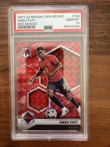 Ansu Fati 2021 Panini Mosaic World Cup Red Prizm